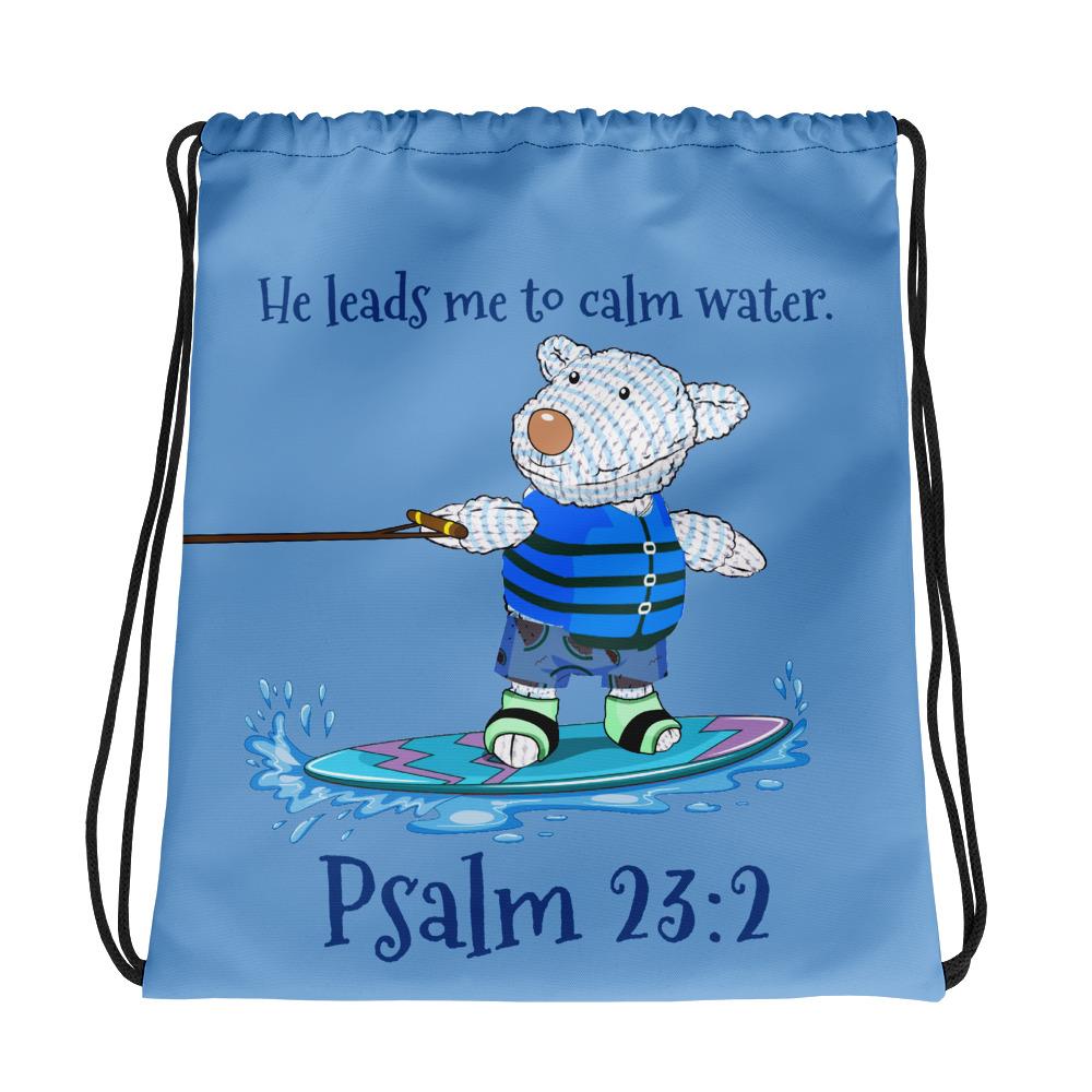 Drawstring Bag - Joseph Wakeboard - Psalm 23:2
