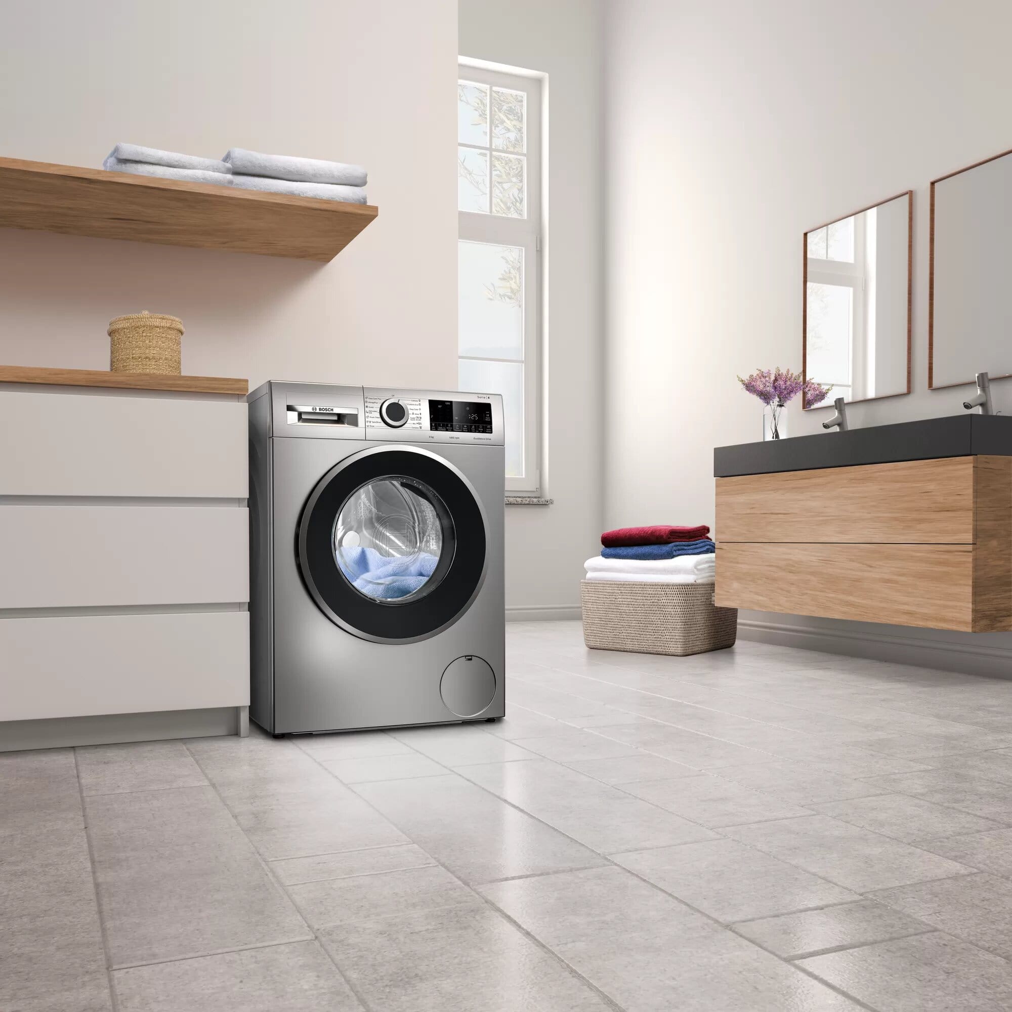 BOSCH Washing Machine 8 Kg 14 Programs 1000 RPM A+++ - Silver