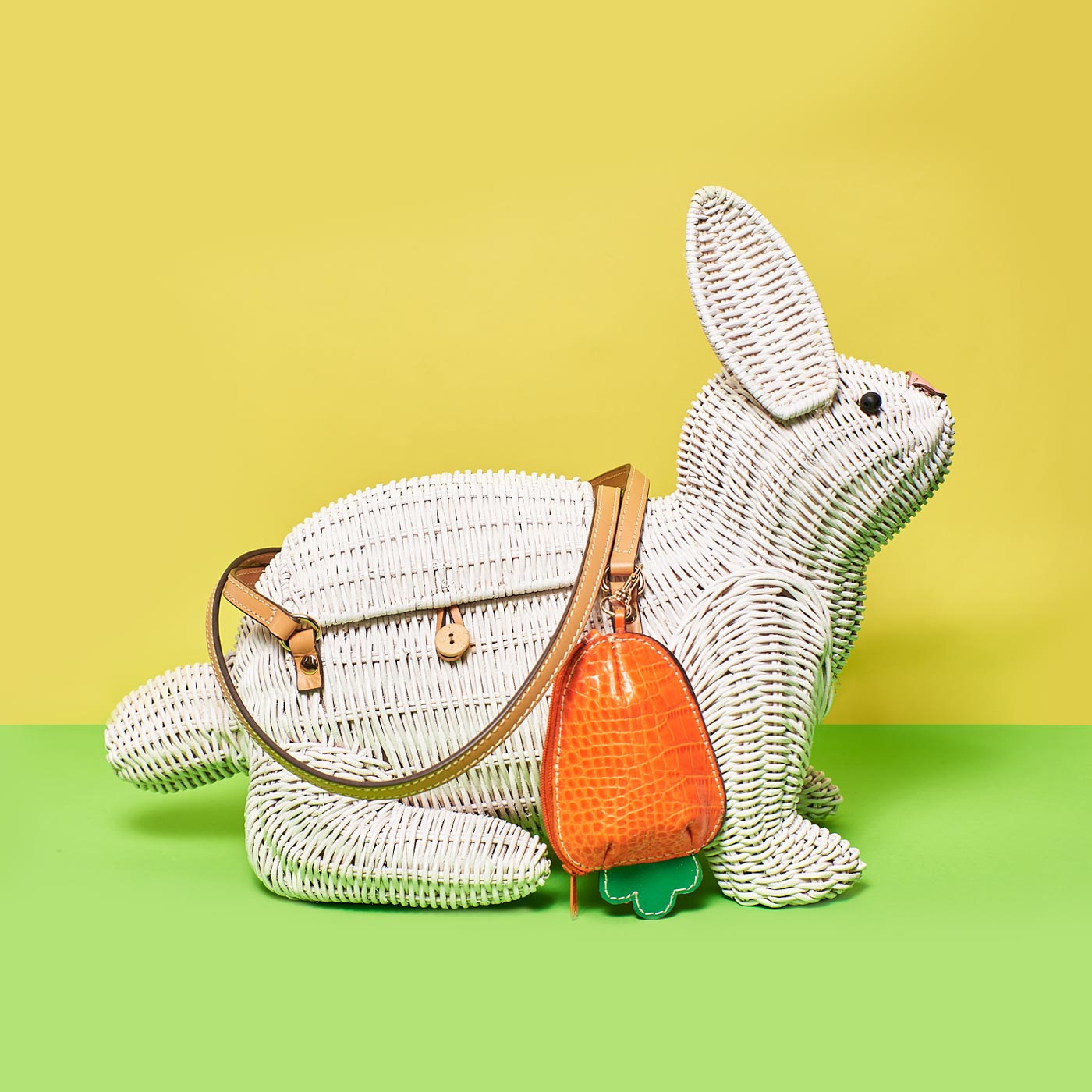 Wicker Darling's Harvey the white rabbit purse