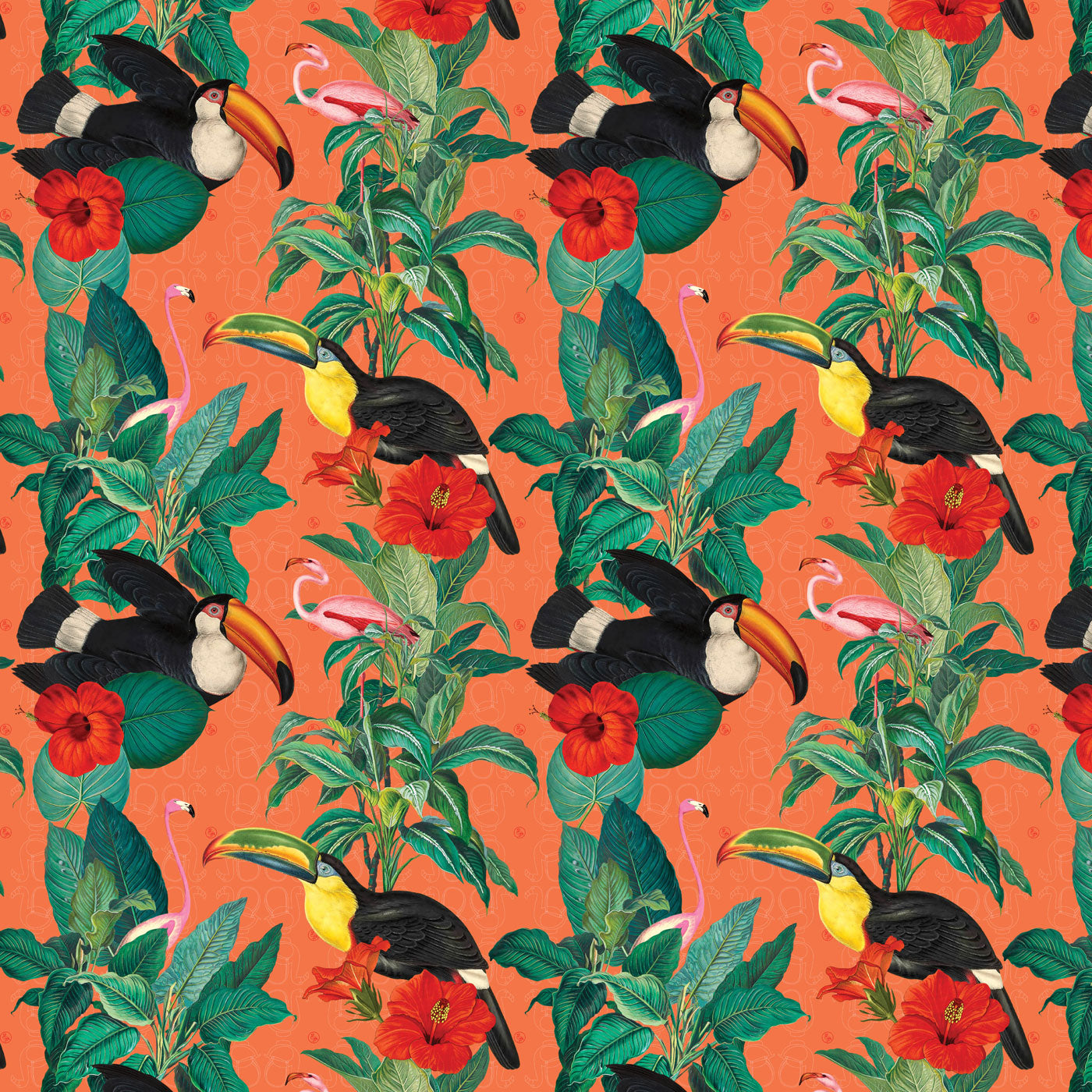 Wicker Darling's tropical birds scarf