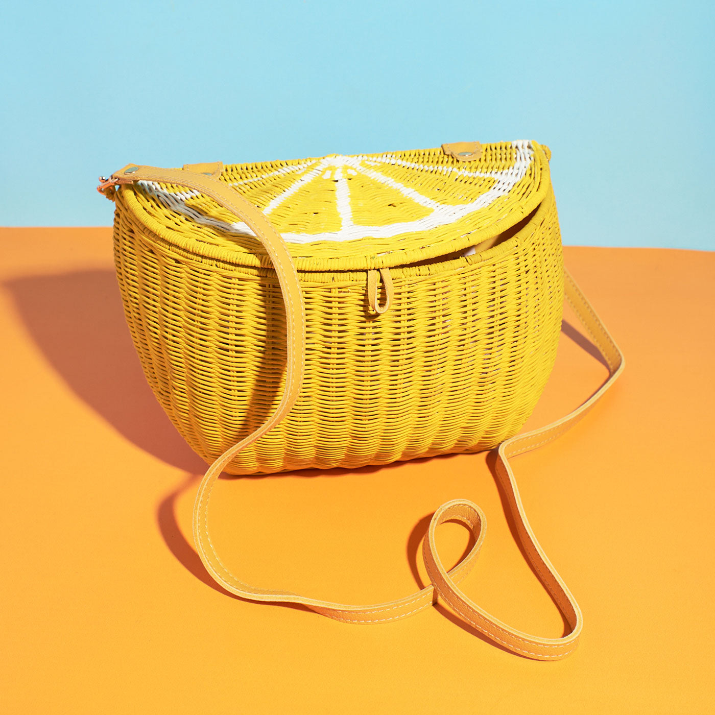 Wicker Darling's lemon satchel
