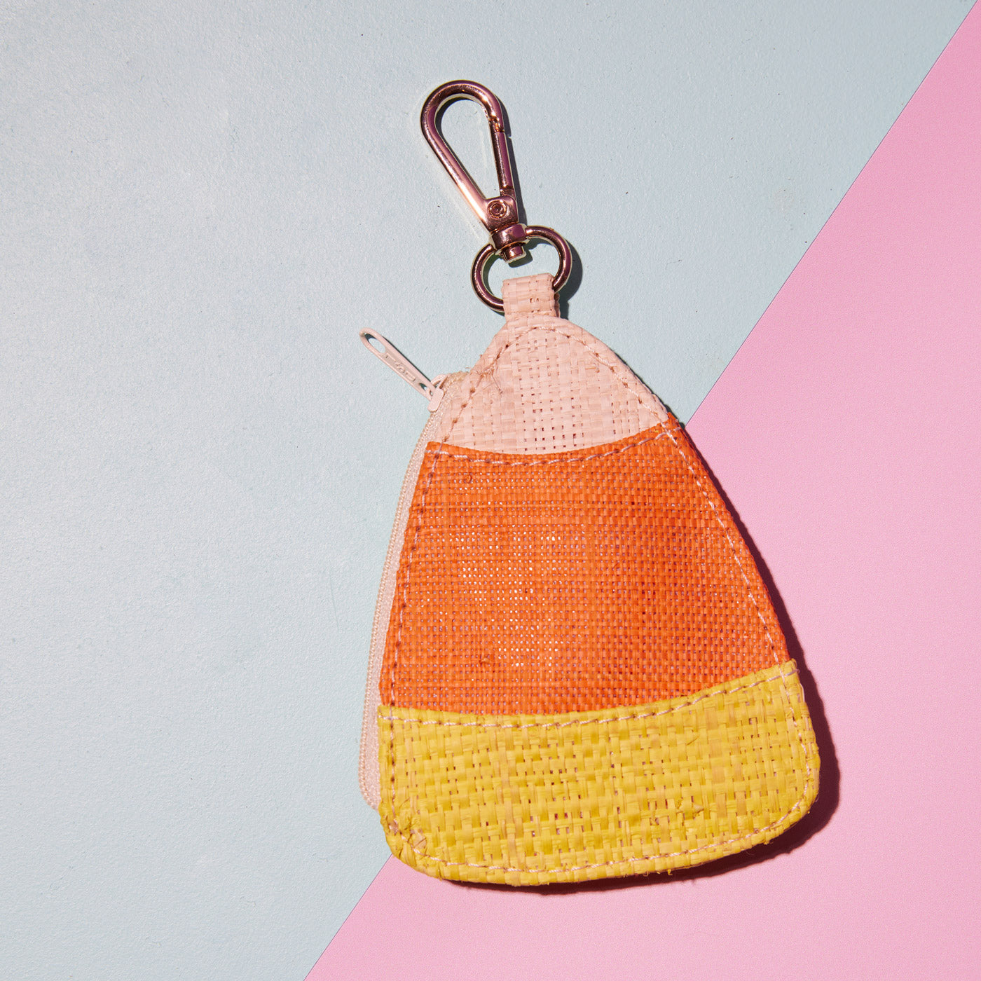 Wicker Darling's candy corn coin purse