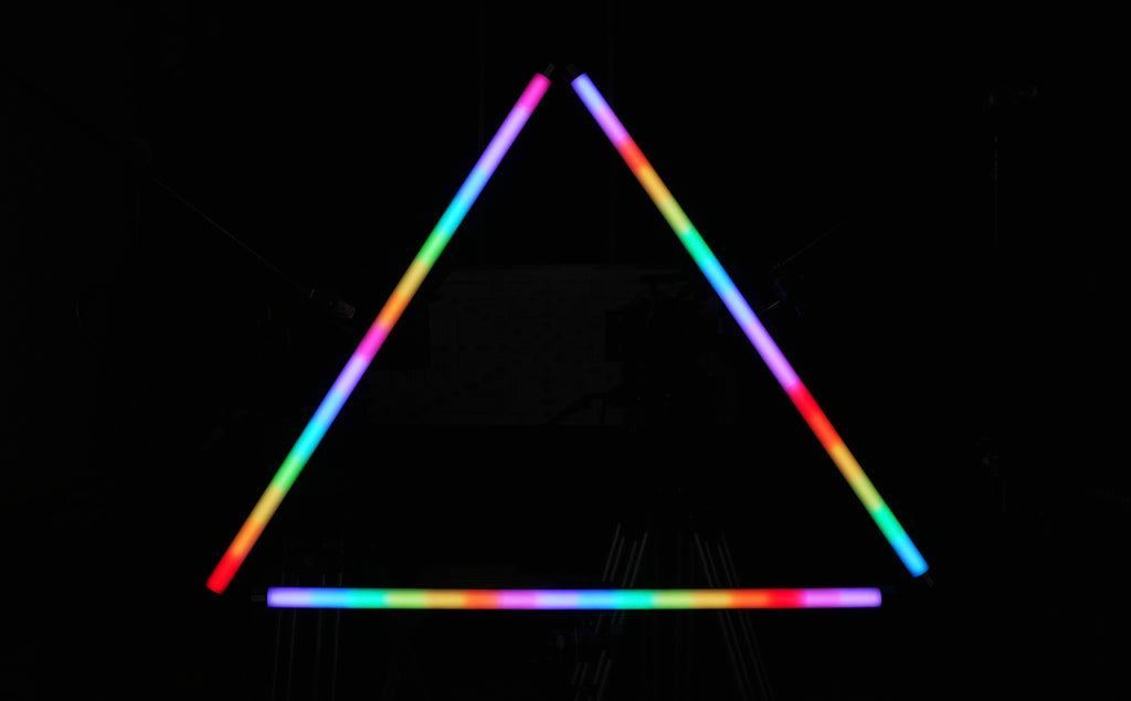 Nanlite Pavotube ii 30 x's in a triangle lighting setup