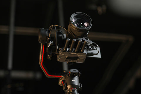 Sony FX3 with Accsoon CineView Attached, Low Angle