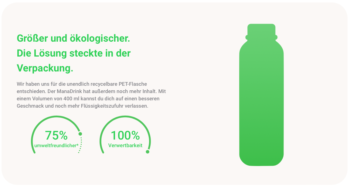 ökologischer und größer denn je - der neue Drink Mark 8