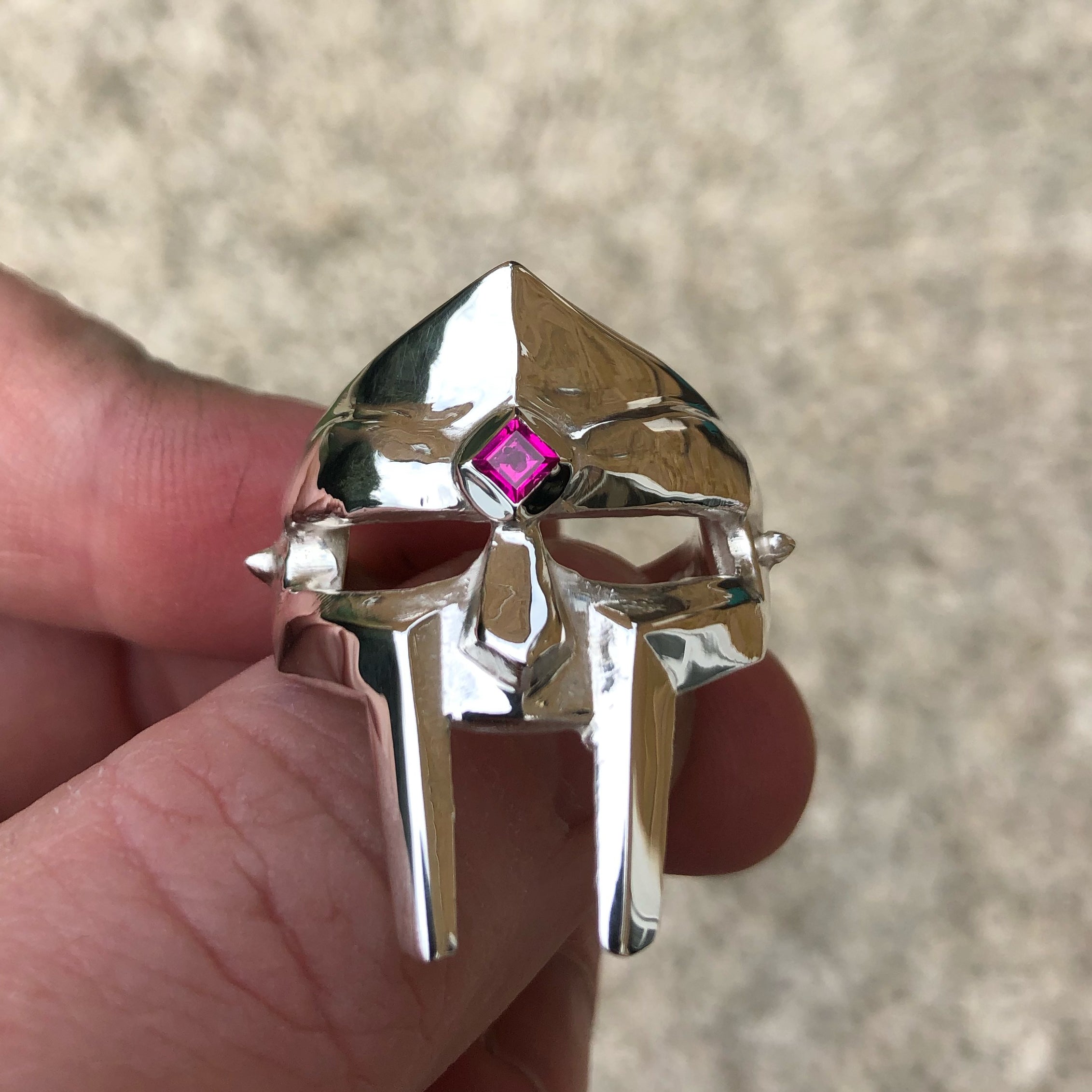 MF DOOM Silver Skull Ring Stone version – Land Ahoy London