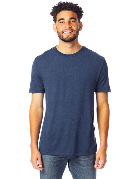 American Apparel Unisex Tri-Blend V-Neck Short Sleeve T-Shirt, Athletic  Blue, XX-Small