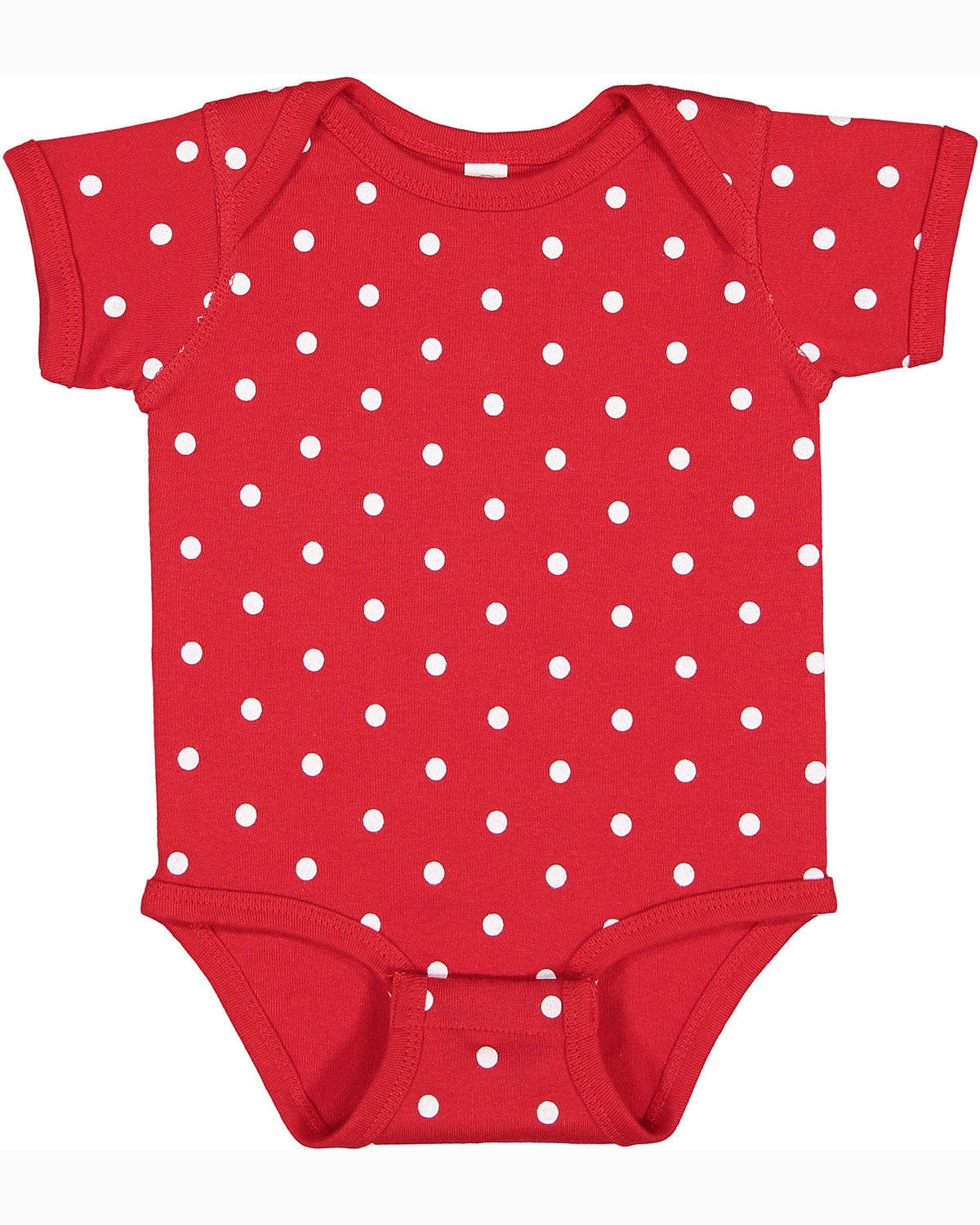 Rabbit Skins Lap Shoulder Creeper | Red/ White Dot