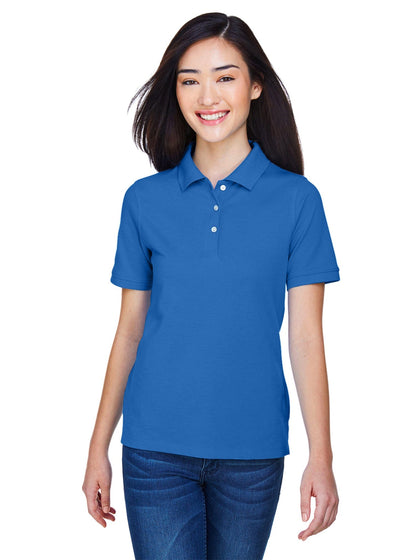 Harriton Ladies Easy Blend Polo Shirt – CheapesTees