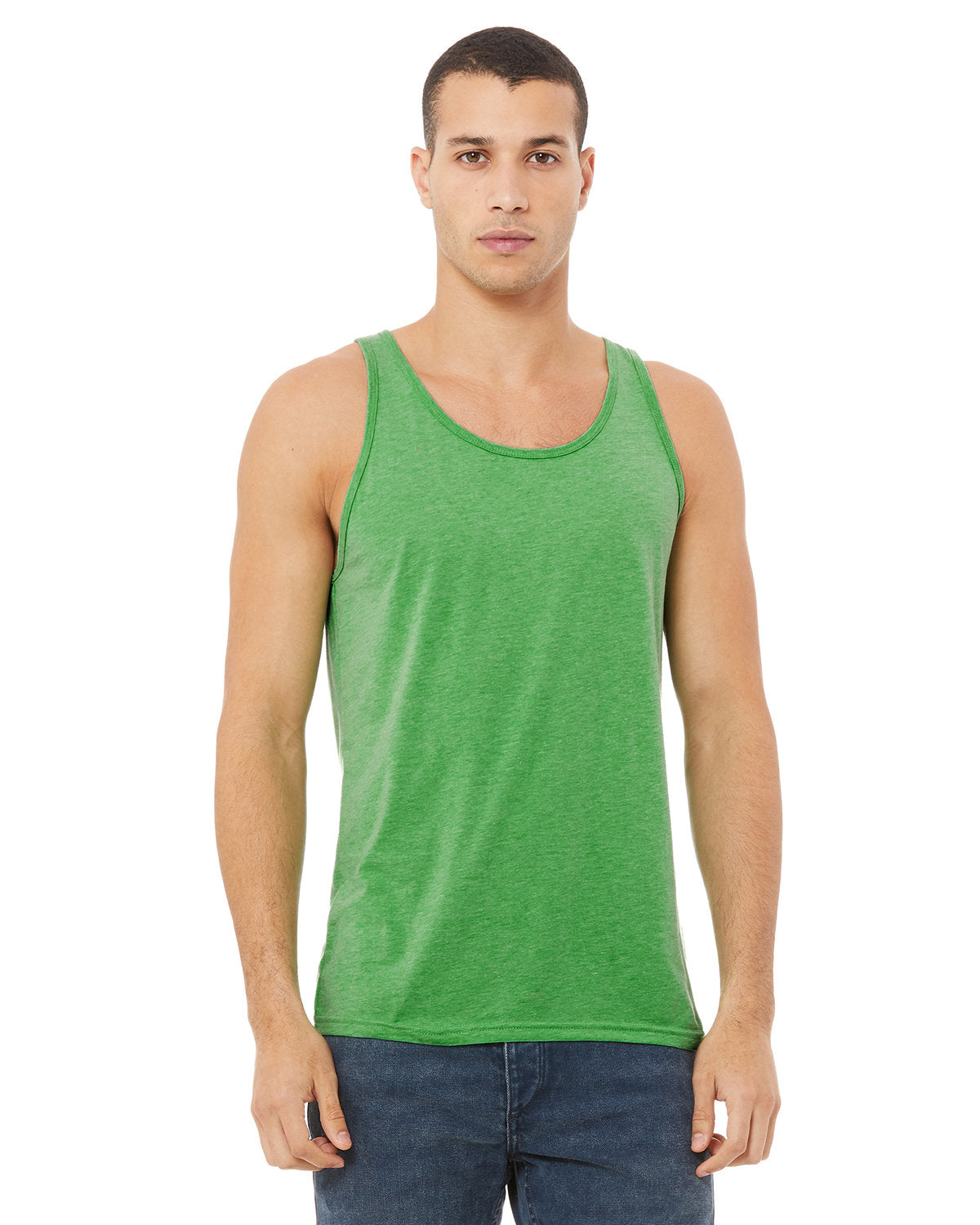 green tank top