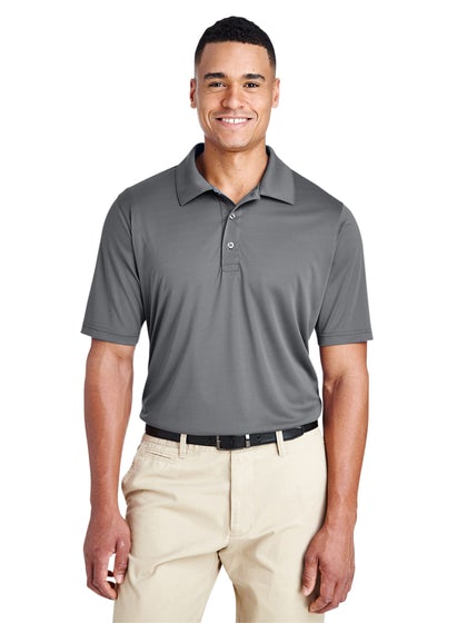 gray polo shirt