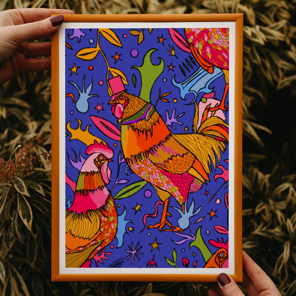 Pride art print cockerels