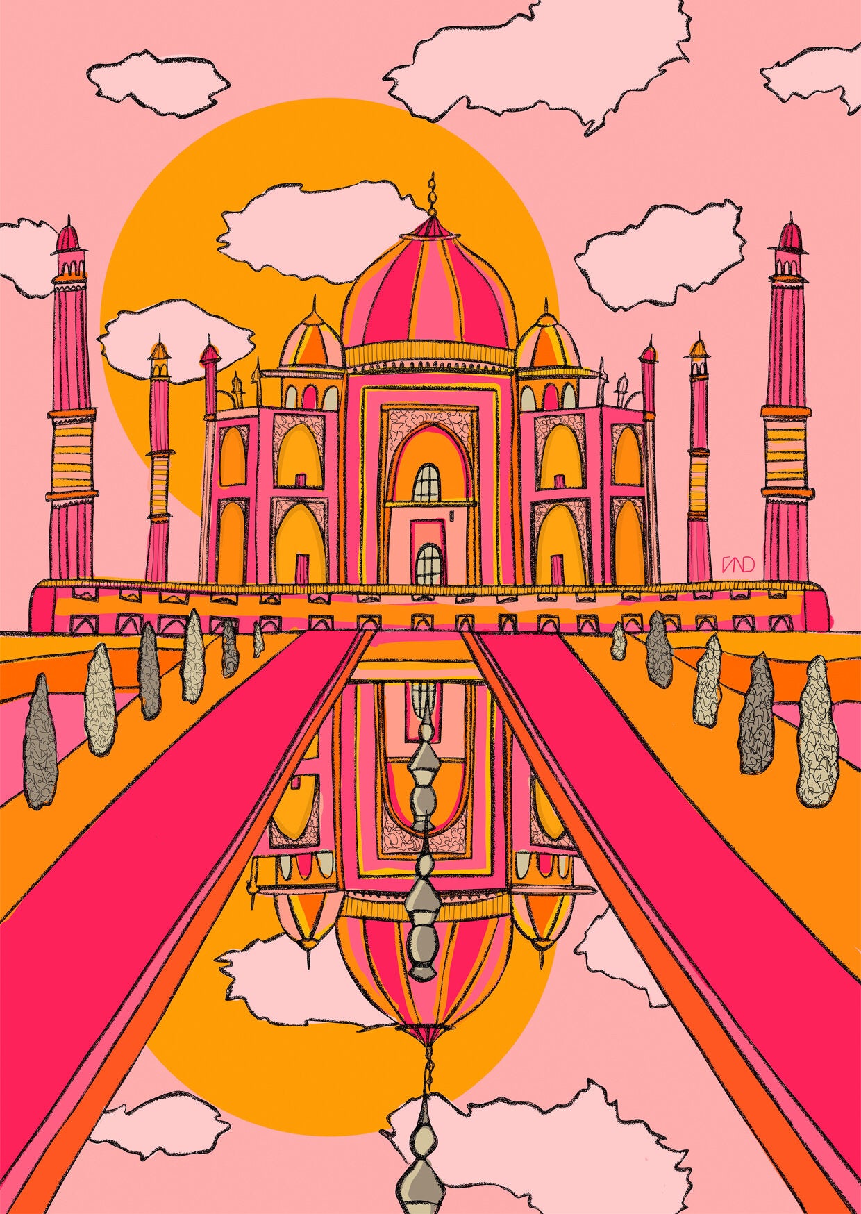 Learn to Draw a Taj Mahal | Easy Drawing Step by Step for Beginners | KS...  | Taj mahal drawing, Coloring pages for kids, Coloring pages