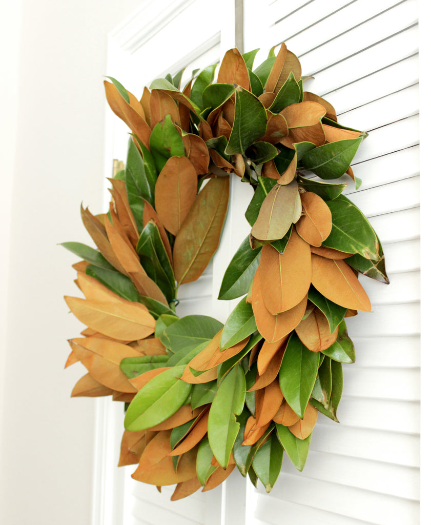 Fresh Magnolia Wreath for Front Door, Church Door, Home Decor | Free ...