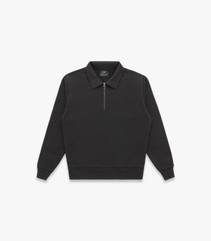 Knickerbocker Stadium Loft Knit Quarter Zip - Coal - Quattro Tizi