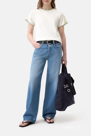 Closed Raglan Shirt with Logo - Ivory - Quattro Tizi