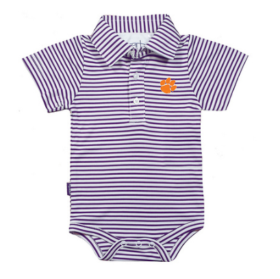 Boys Knit Polo Creeper in Purple