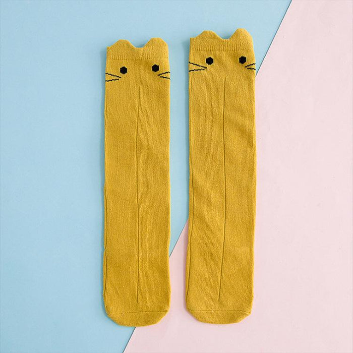 Cute Animal and Letter Print 3D Ear Decor Socks — Agloryz
