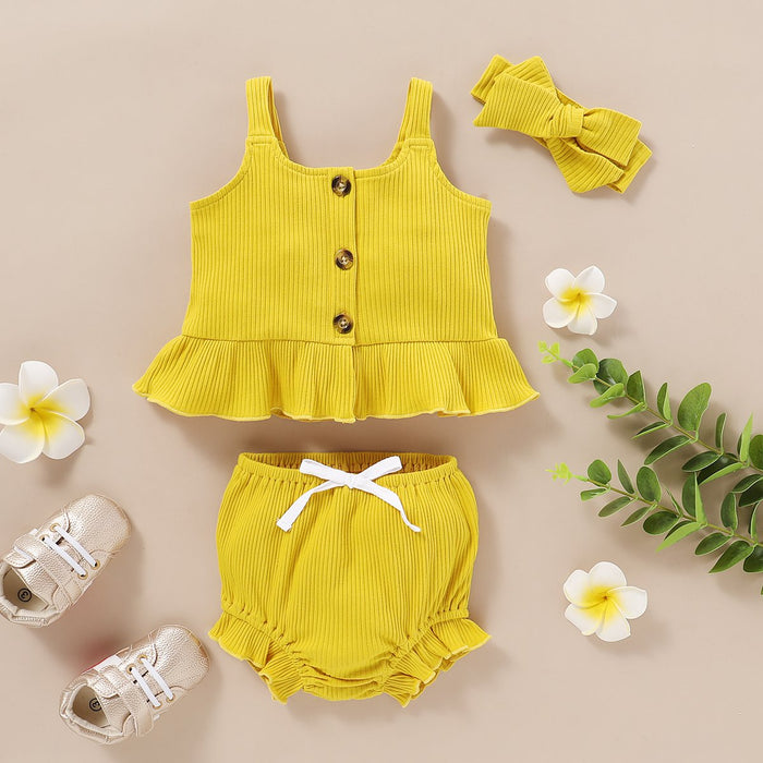 Baby Girl 3pcs Daisies Baby's Sets — Agloryz