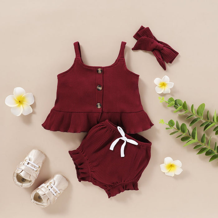 Baby Girl 3pcs Daisies Baby's Sets — Agloryz