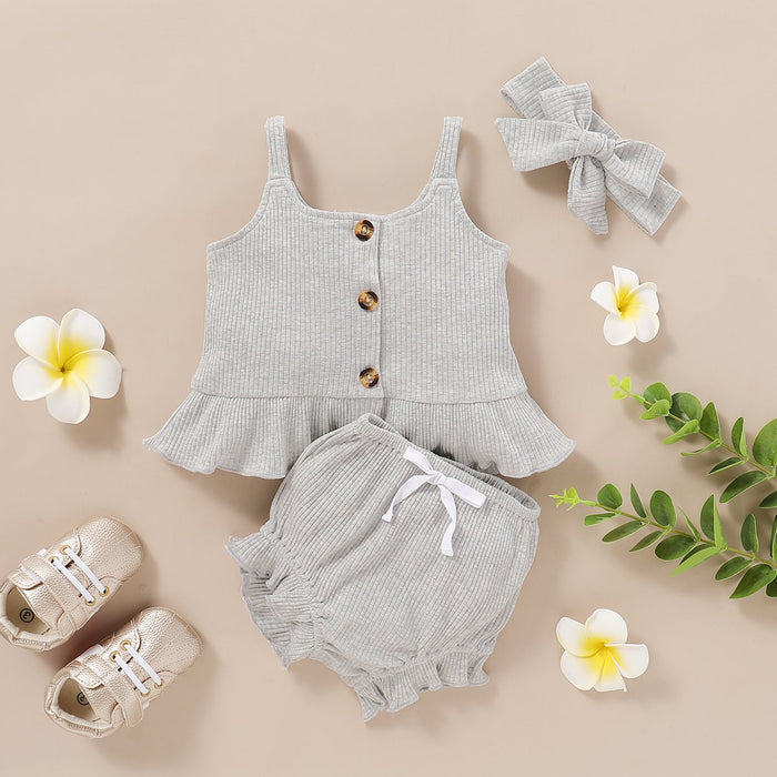 Baby Girl 3pcs Daisies Baby's Sets — Agloryz