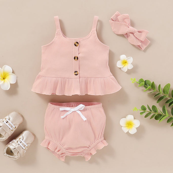 Baby Girl 3pcs Daisies Baby's Sets — Agloryz