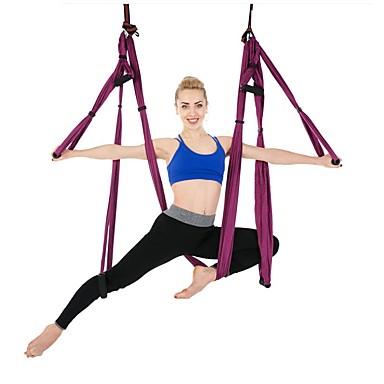 Aerial Yoga Hammock 6 Handles Strap Home Gym Hanging Belt Swing  Anti-gravity Aerial Traction