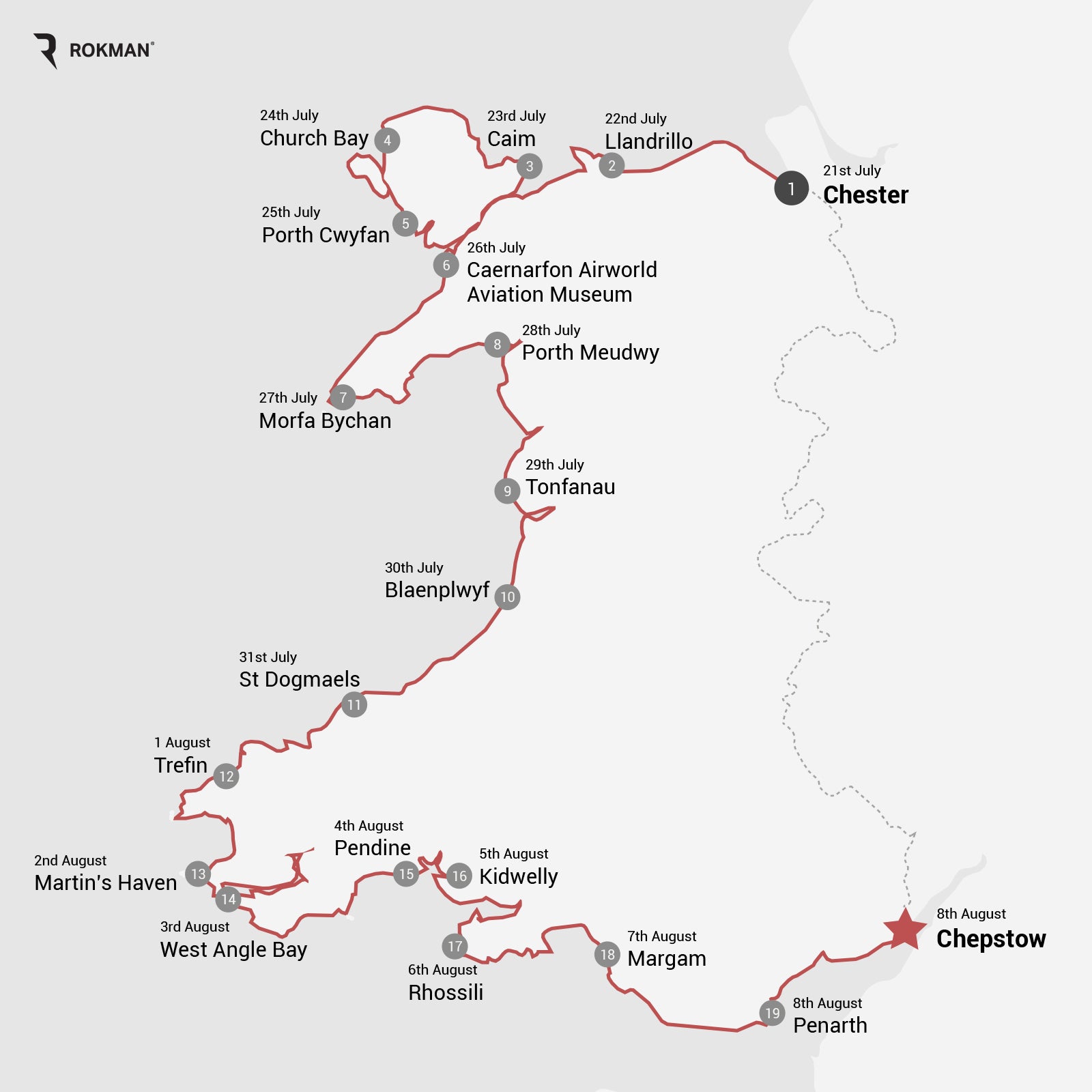 Wales Coast Path map
