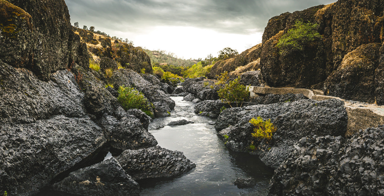 Bear Hole - Bidwell Park Landscape - Upper Park, reference image for the monoline graphic tee