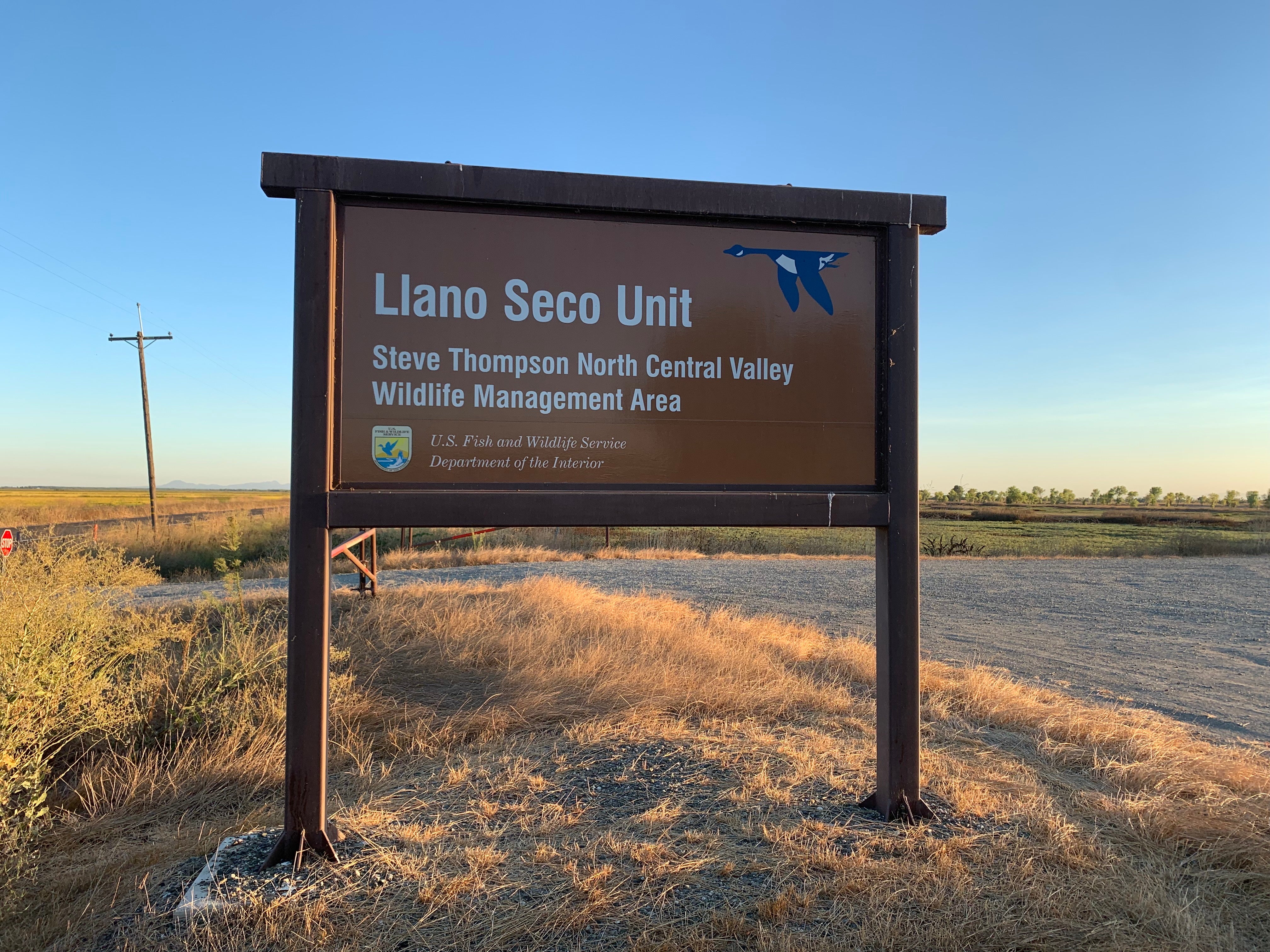 Llano Seco Wildlife Refuge Sign