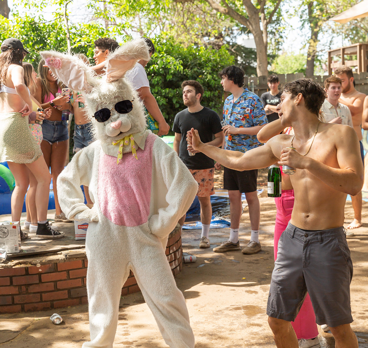 Easter Bunny at College Party in Chico