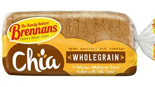 Brennans Chia Wholegrain Bread 800g (1 3/4lb ship weight) *Limit 1 Per Order*