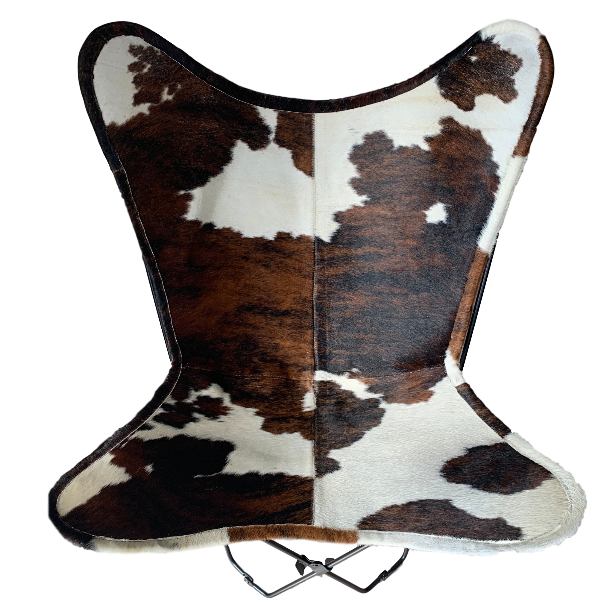 Greg Brindle White Cowhide Butterfly Chair Lux Hide