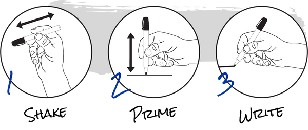 Steps to prime Markal Industrial Liquid Paint Markers