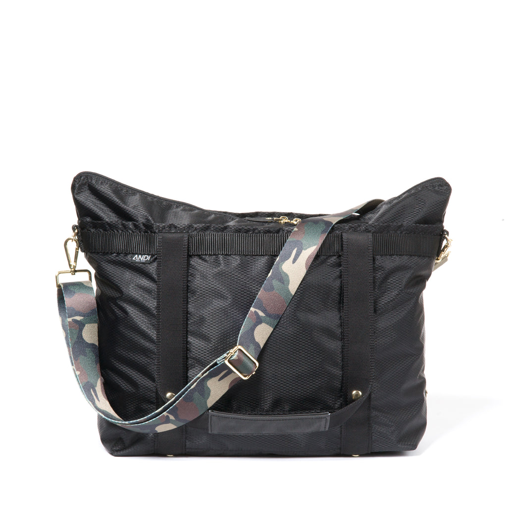 Andi Strap - Black (Gunmetal) | Crossbody Luxury Designer Sustainable Nylon Vegan