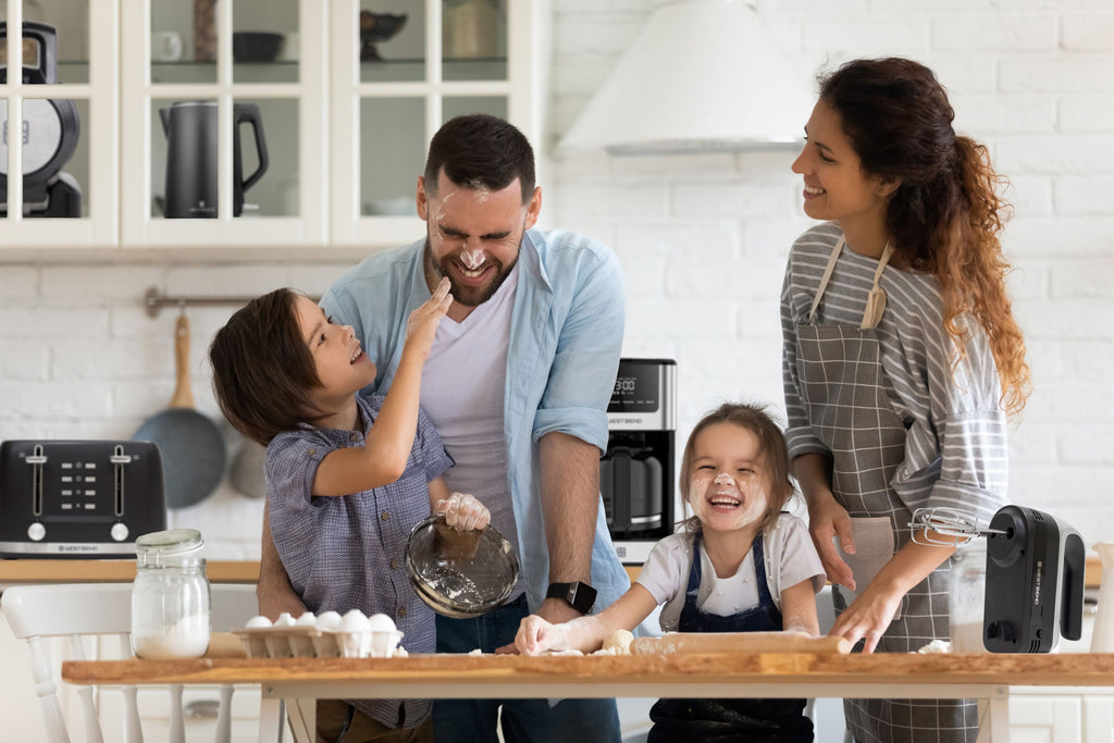 West Bend Family in Kitchen