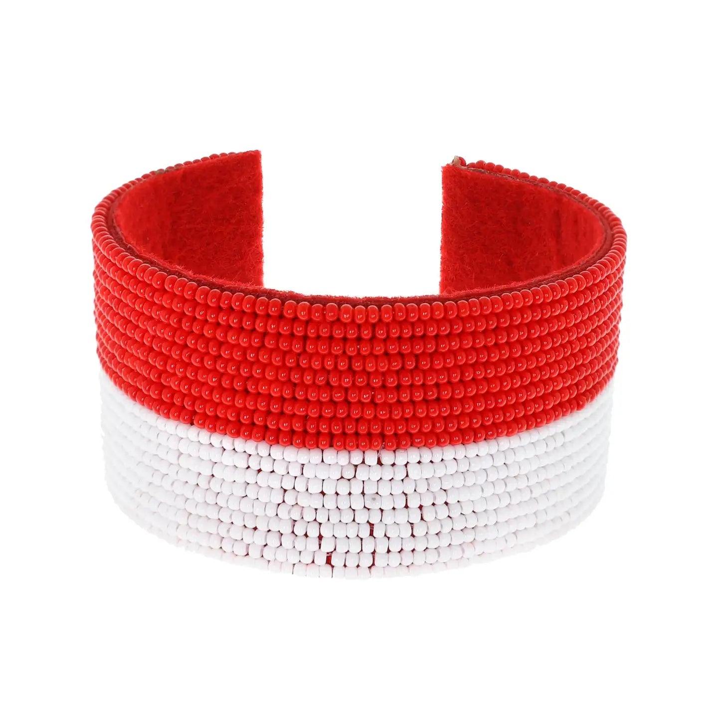 Game Day Red/White Snap Bracelet