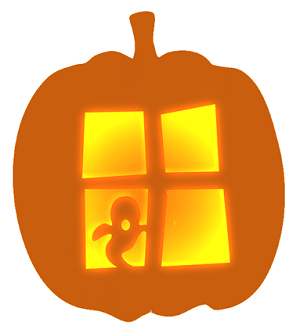 Ghost window pumpkin
