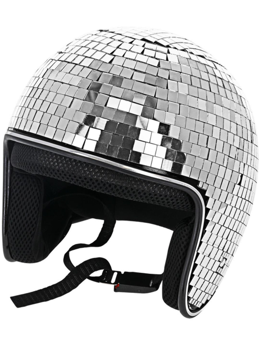 Click to view product details and reviews for Deluxe Disco Ball Helmet Silver.
