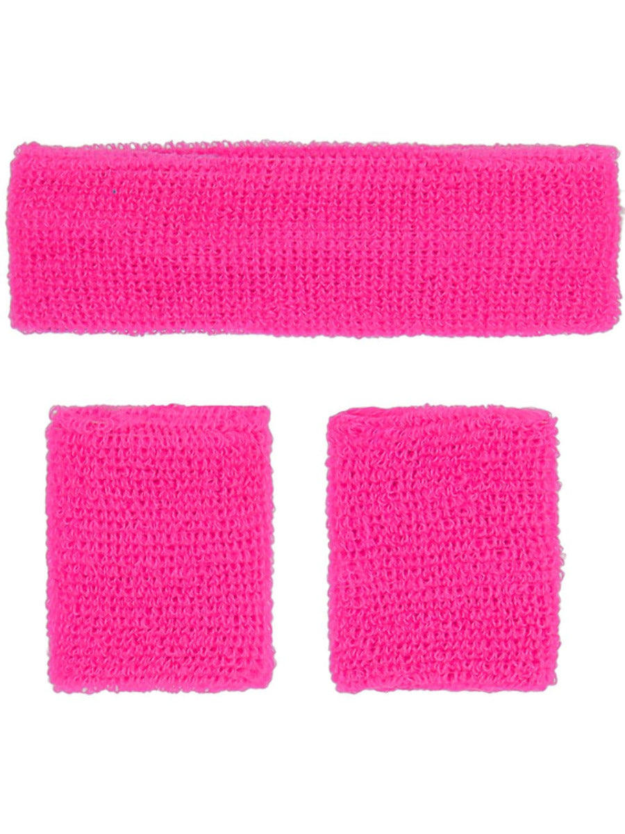 80s Neon Sweatbands Pink