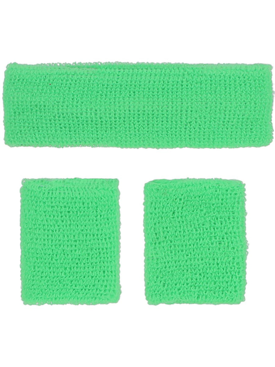 Click to view product details and reviews for 80s Neon Sweatbands Green.