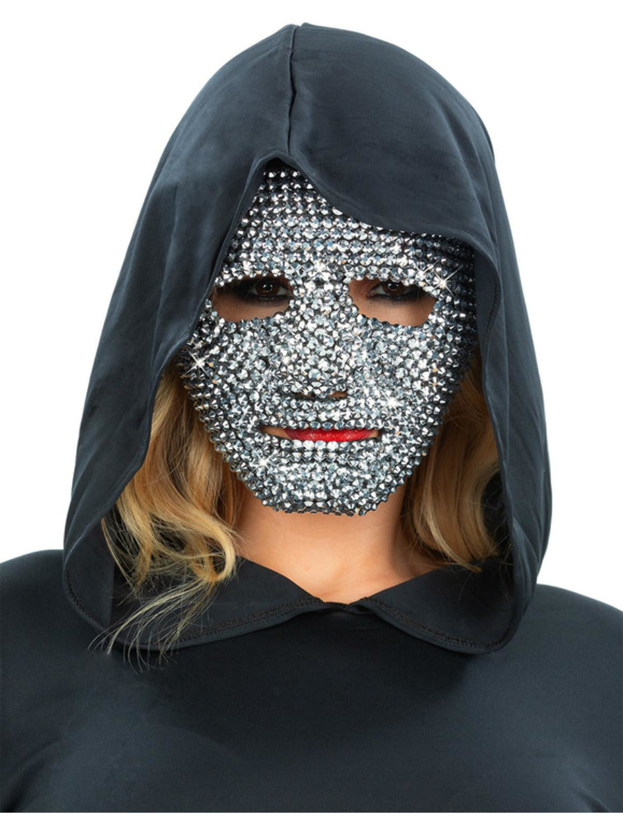 Click to view product details and reviews for Silver Jewelled Robot Mask.