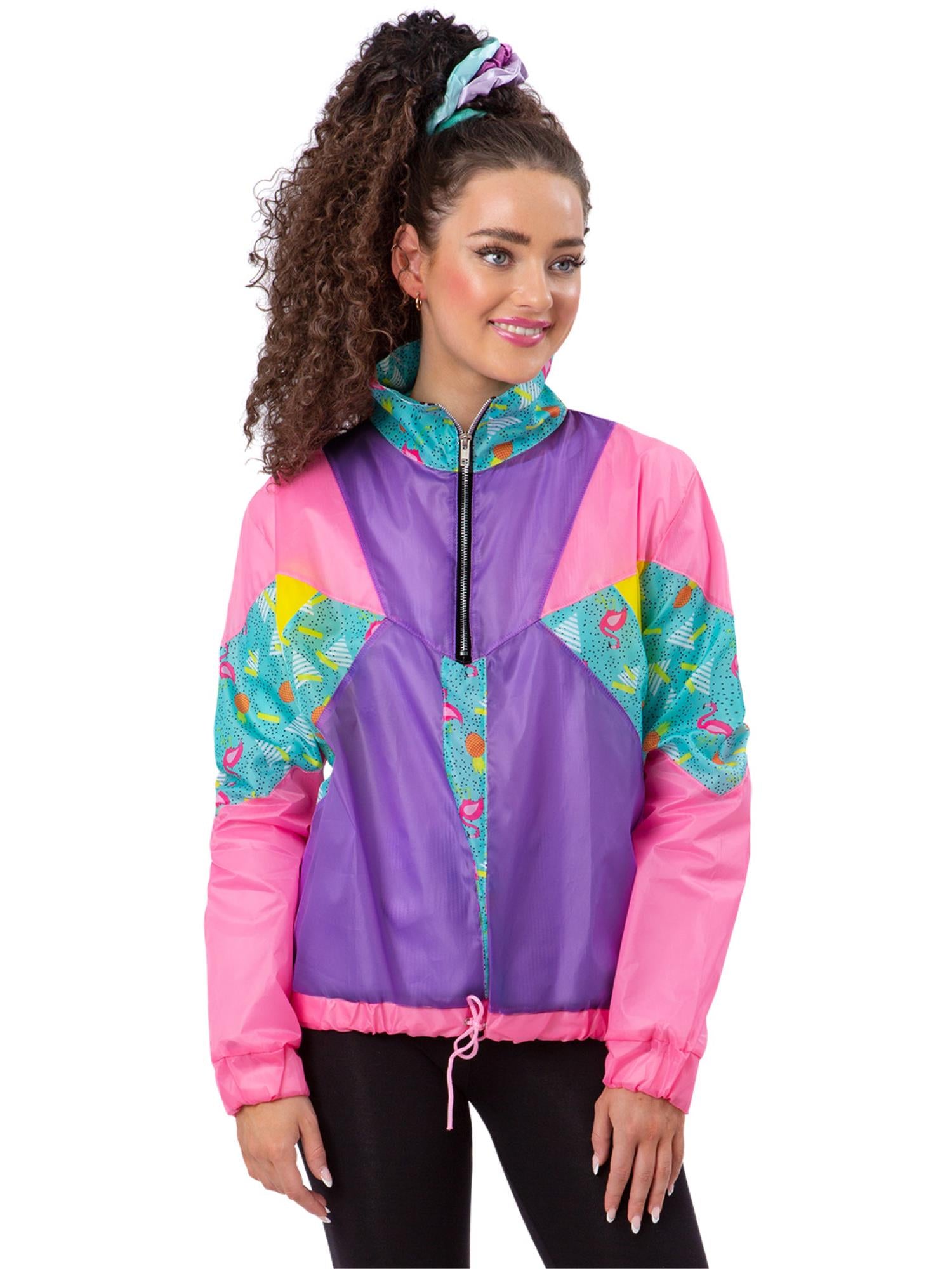 Ladies 80s Pastel Windbreaker Jacket