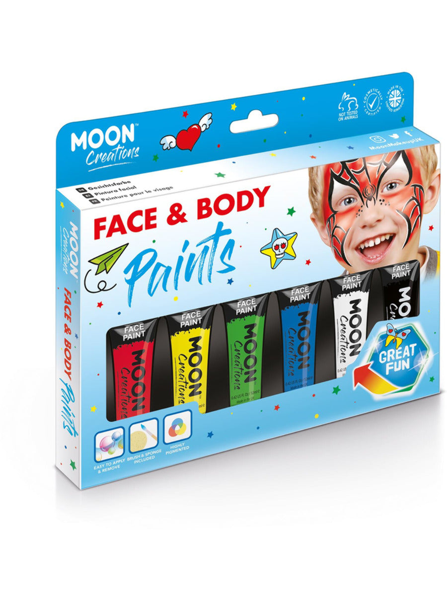 Click to view product details and reviews for Moon Creations Face Body Paint Primary Boxset.