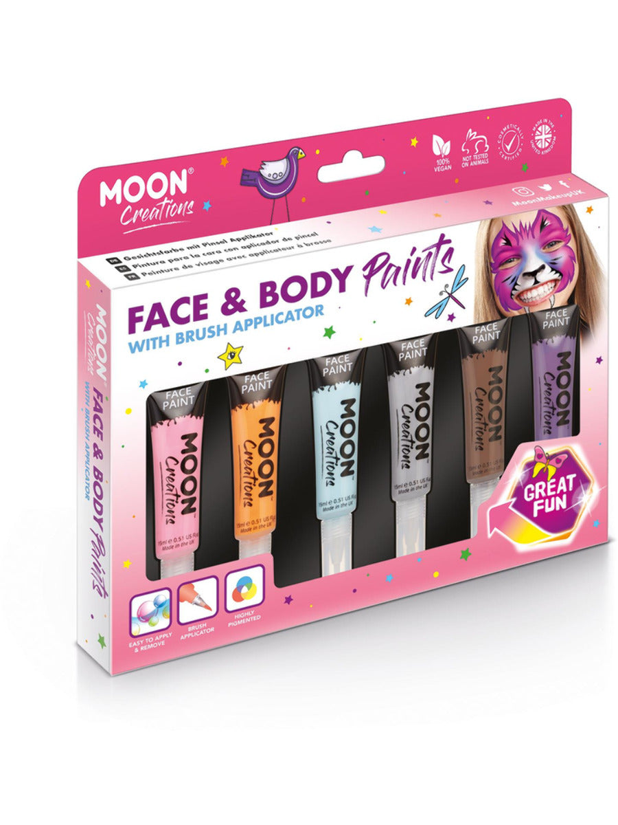 Click to view product details and reviews for Moon Creations Face Body Paints With Brush Applicator Adventure Boxset.
