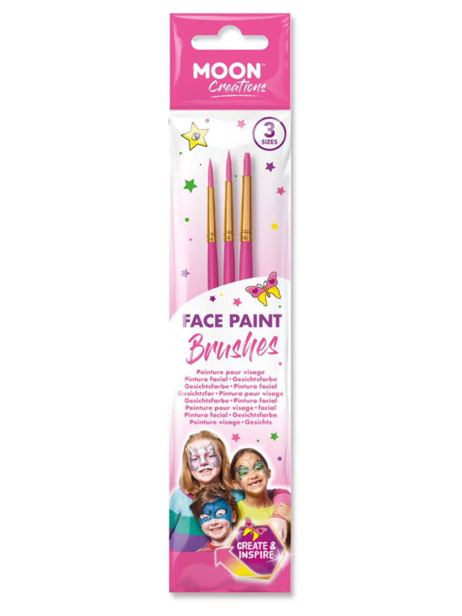 Click to view product details and reviews for Moon Creations Face Paint Brushes Pink.