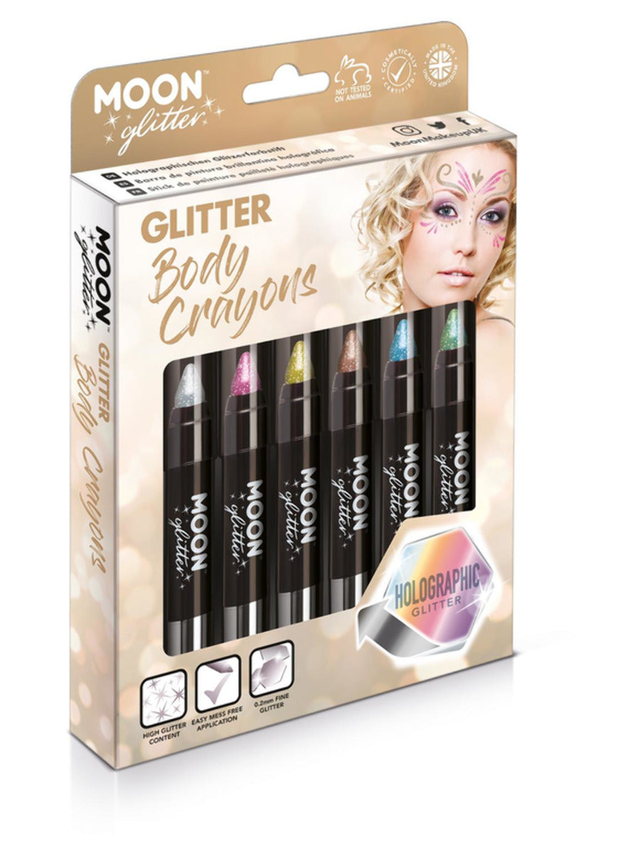 Click to view product details and reviews for Moon Glitter Holographic Body Crayons Boxset.
