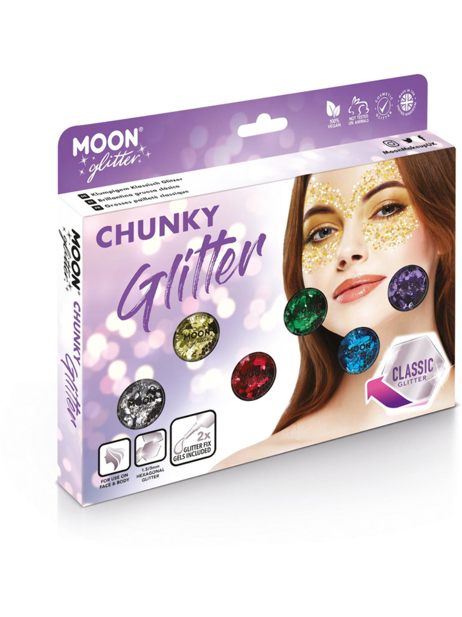 Click to view product details and reviews for Moon Glitter Classic Chunky Glitter Assorted Boxset 3g.