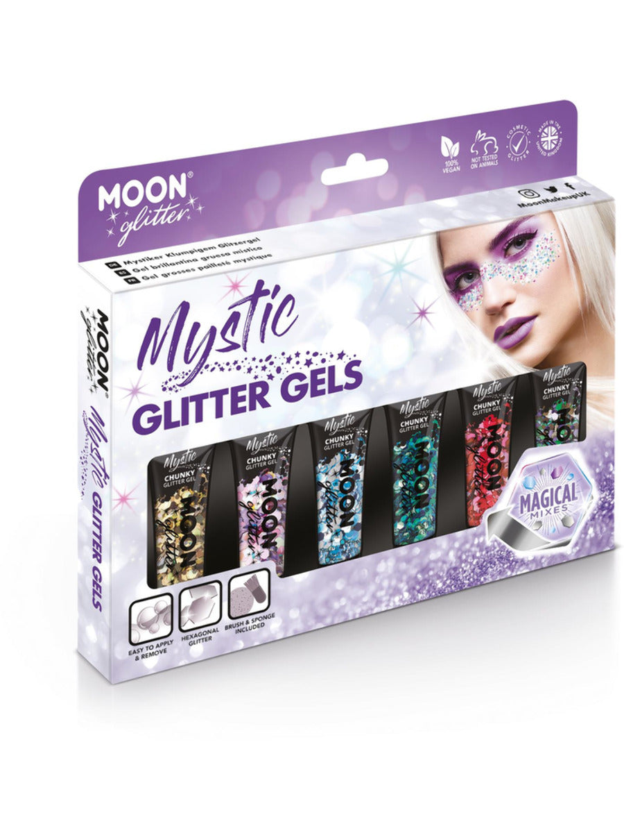 Click to view product details and reviews for Moon Glitter Mystic Chunky Glitter Gel Assorted Boxset 12ml.