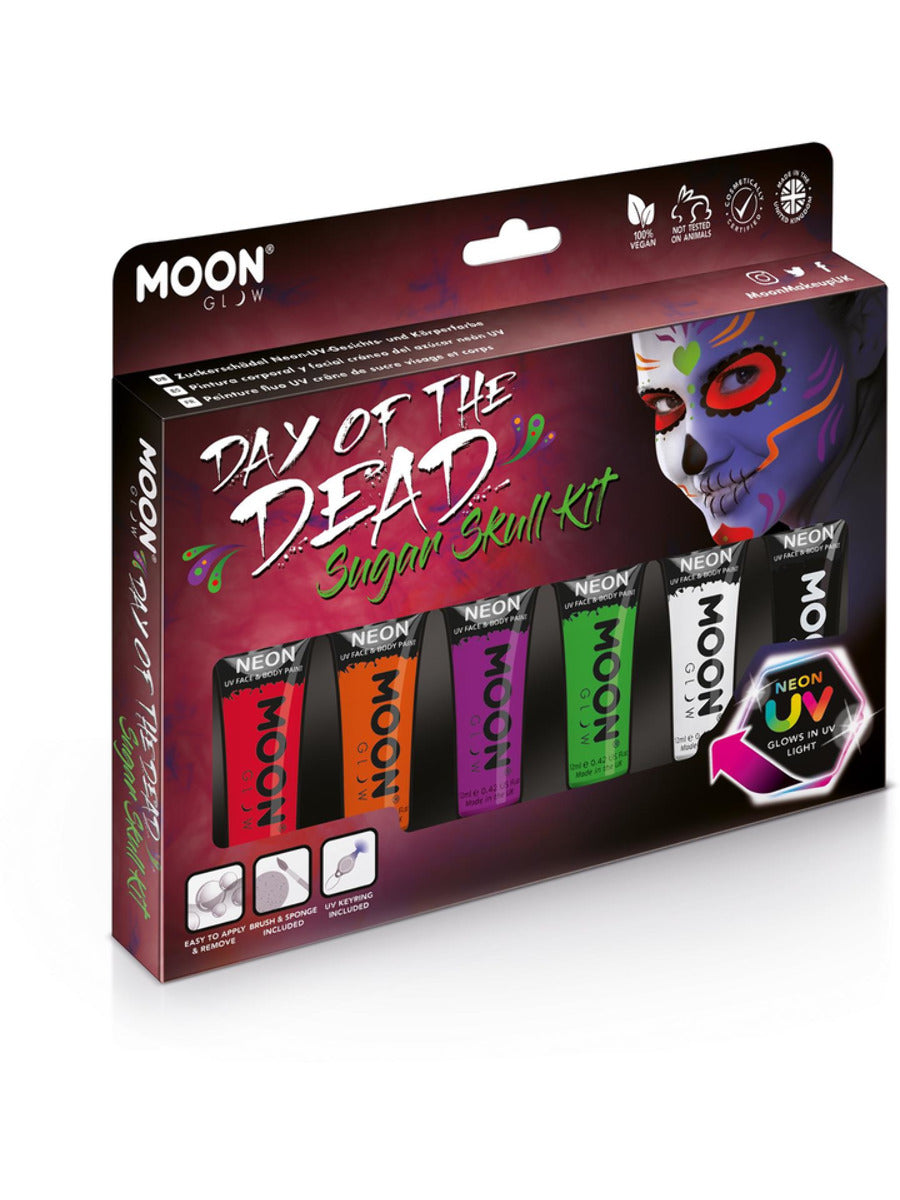 Click to view product details and reviews for Moon Glow Intense Neon Uv Face Paint Sugar Skull Boxset.